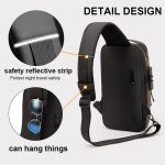 Dwenles Anti theft Crossbody Sling Bag,Waterproof Chest Daypack with USB Charging, Shoulder Backpack for Men Women (Black) - Image 5